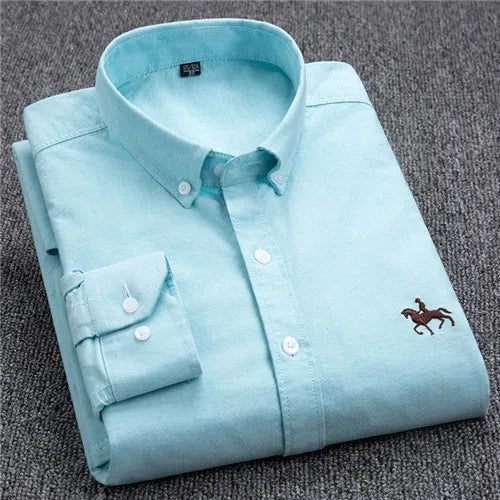 Chemise Homme Grande Taille S-7XL – 100% Coton Oxford, Manches Longues, Coupe Slim – Business & Casual FelizShop