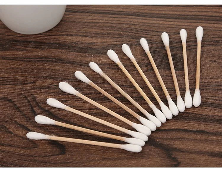 Lot de 500 Cotons-Tiges Jetables – Maquillage, Cils, Nettoyage Oreilles & Nez FelizShop