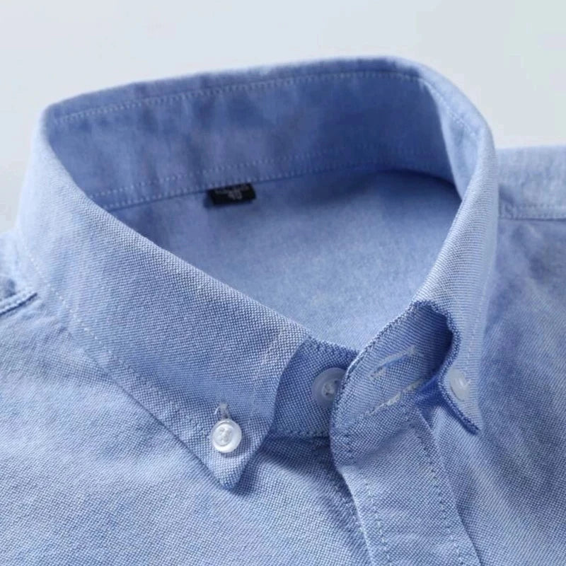 Chemise Homme Grande Taille S-7XL – 100% Coton Oxford, Manches Longues, Coupe Slim – Business & Casual FelizShop