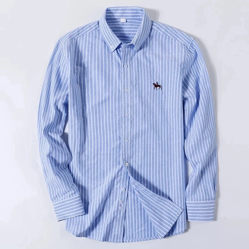 Chemise Homme Grande Taille S-7XL – 100% Coton Oxford, Manches Longues, Coupe Slim – Business & Casual FelizShop