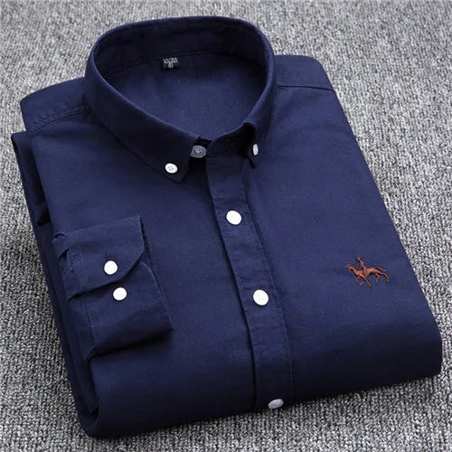 Chemise Homme Grande Taille S-7XL – 100% Coton Oxford, Manches Longues, Coupe Slim – Business & Casual FelizShop
