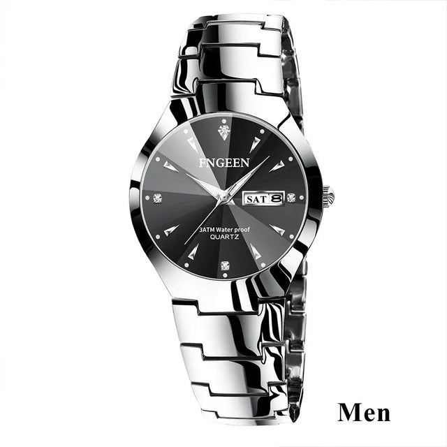Montres Couple FNGEEN 2024 – Montre Homme & Femme de Luxe Acier Inoxydable FelizShop