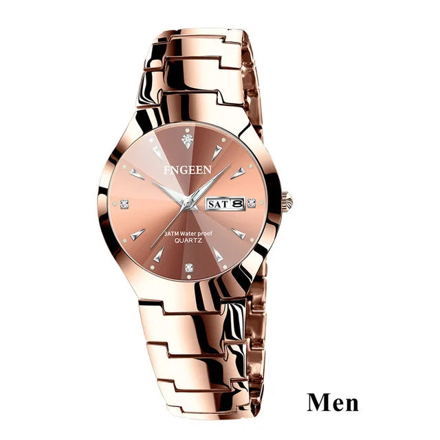 Montres Couple FNGEEN 2024 – Montre Homme & Femme de Luxe Acier Inoxydable FelizShop