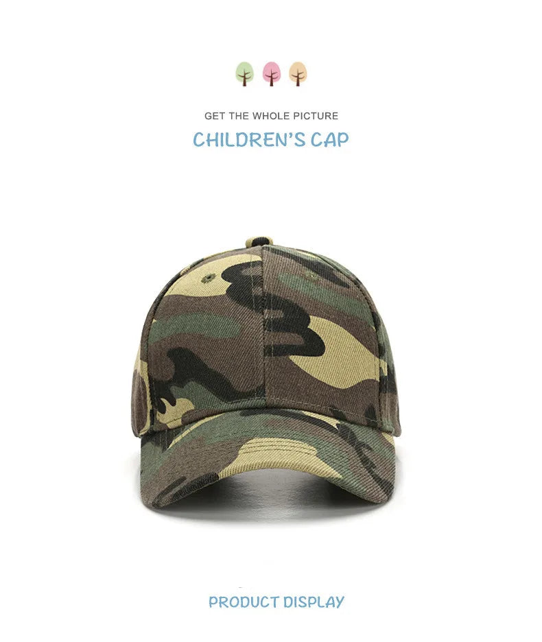 Nouvelle casquette d’été pour enfants en coton – Casquette camouflage style jungle pour garçons et filles – Casquette hip-hop réglable pour étudiants et bébés🚚 Livraison rapide FelizShop