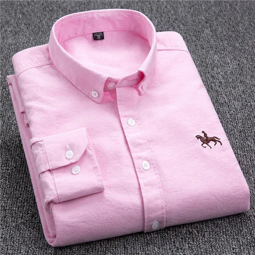 Chemise Homme Grande Taille S-7XL – 100% Coton Oxford, Manches Longues, Coupe Slim – Business & Casual FelizShop