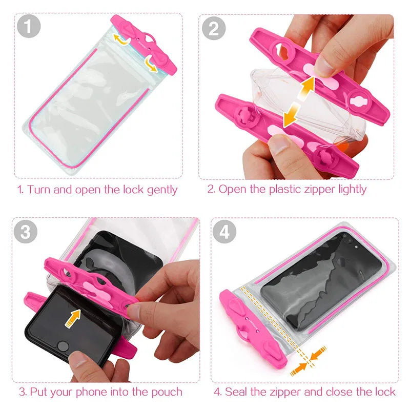 Pochette étanche pour téléphone – Sac de plongée, natation, sports nautiques, plage, ski – Étui sec pour téléphone jusqu’à 6 pouces 🚚 Livraison rapide en 8 à 12 jours ouvrés depuis la France FelizShop