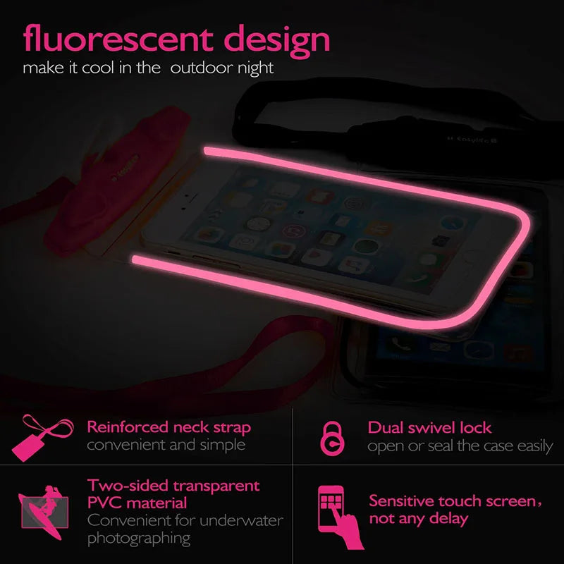 Pochette étanche pour téléphone – Sac de plongée, natation, sports nautiques, plage, ski – Étui sec pour téléphone jusqu’à 6 pouces 🚚 Livraison rapide en 8 à 12 jours ouvrés depuis la France FelizShop