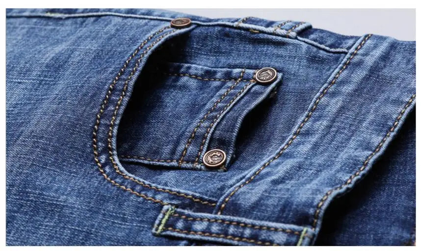Short en Jean Homme Bleu Été – Coupe Droite, Taille 40 – Denim Coton Léger & Confortable FelizShop