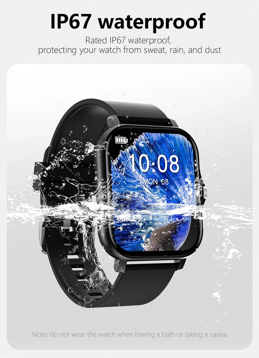 Montre connectée sport 1,83'' — Montre fitness, suivi santé, étanche, appels sans fil — Pour hommes et femmes — Compatible iOS, Xiaomi (2025)🚚 Livraison rapide en 8 à 12 jours ouvrés depuis la France FelizShop