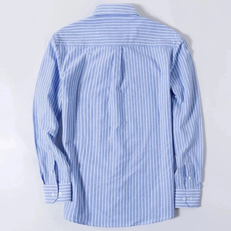Chemise Homme Grande Taille S-7XL – 100% Coton Oxford, Manches Longues, Coupe Slim – Business & Casual FelizShop