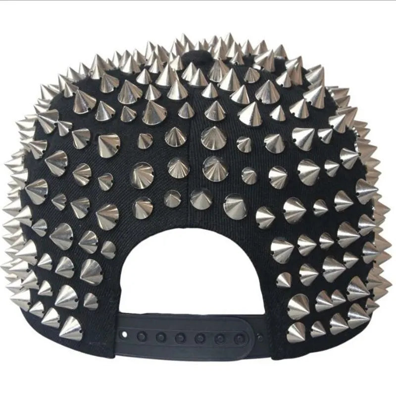 Casquette Homme Punk Rock – Snapback Cloutée Style Hip-Hop FelizShop