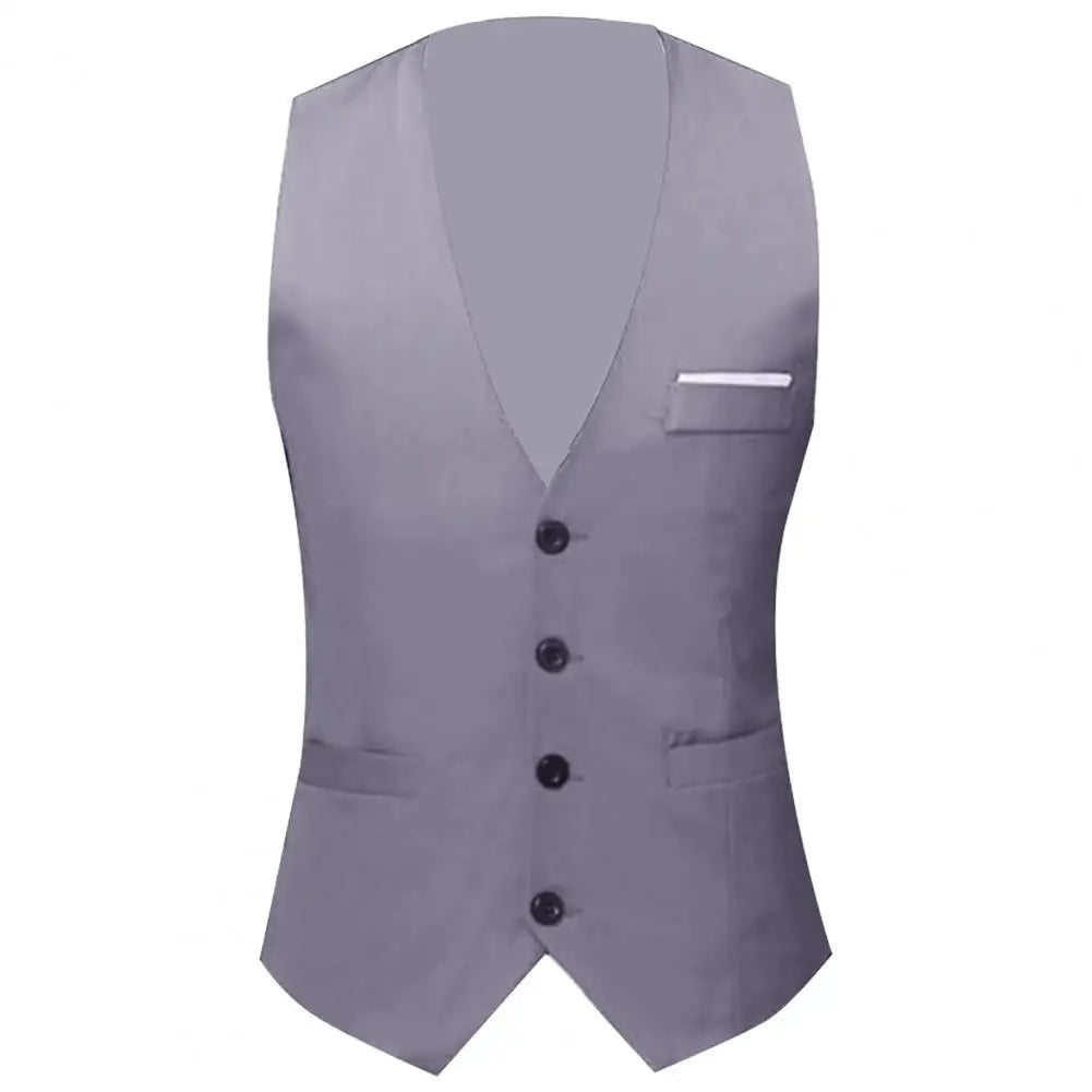 Gilet Homme Business – Slim Fit, Boutonnage Simple | Élégant, Confortable & Antifroissage🚚 Livraison rapide en 8 à 12 jours ouvrés depuis la France FelizShop