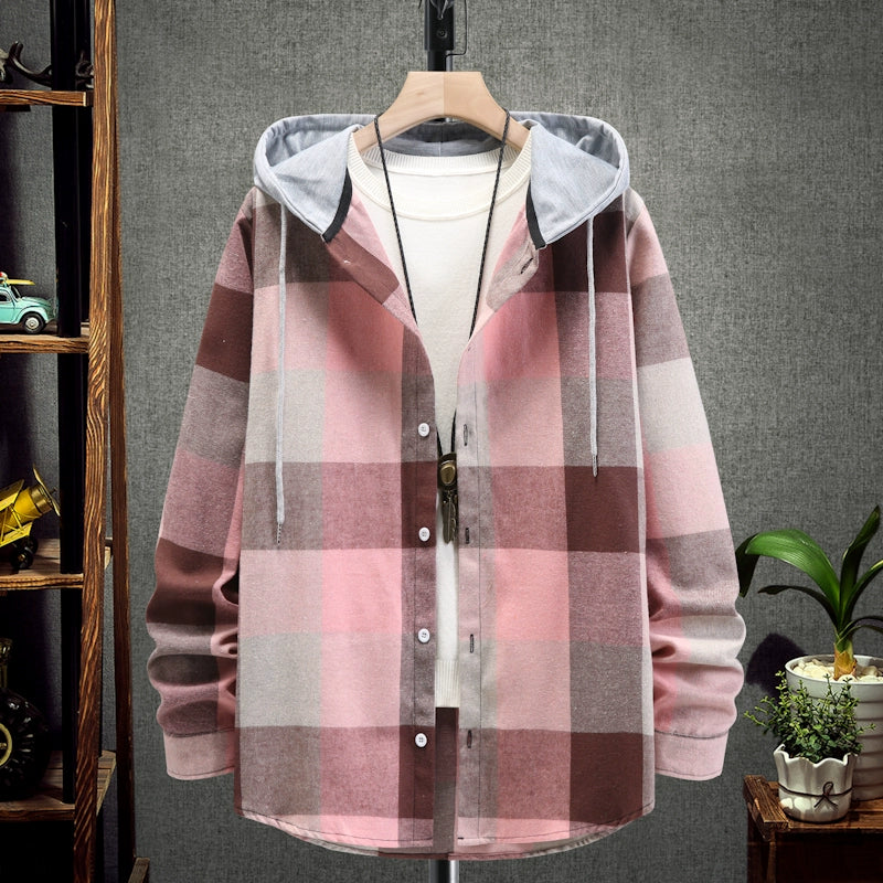 Chemise à Carreaux à Capuche pour Homme – Style Décontracté & Urbain – Manches Longues🚚 Livraison rapide en 8 à 12 jours ouvrés depuis la France FelizShop