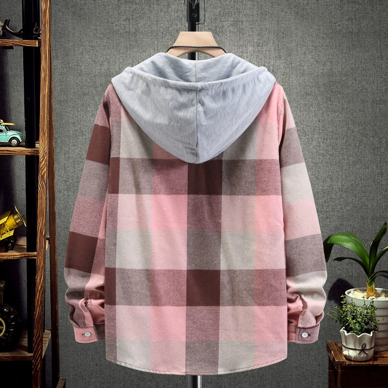 Chemise à Carreaux à Capuche pour Homme – Style Décontracté & Urbain – Manches Longues🚚 Livraison rapide en 8 à 12 jours ouvrés depuis la France FelizShop