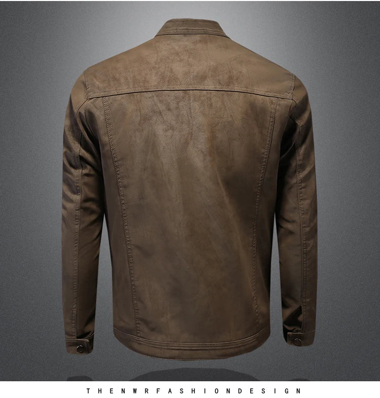 2025 new high-quality slim men's leather jacket,🚚Livraison rapide gratuite et sécurisée FelizShop