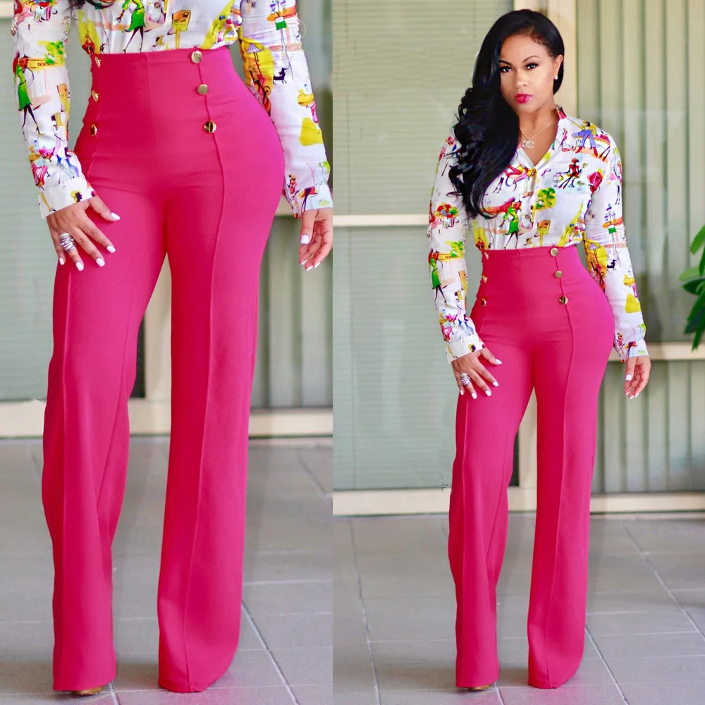 casual high waist long pants women office lady slim shirts & blouses wild pantalones clothing elegant Button straight leg pants
🚚Livraison gratuite rapide et sécurisé FR FelizShop
