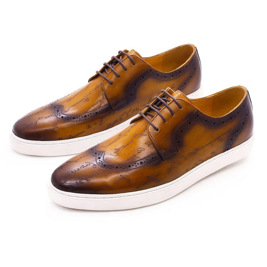 Chaussures en cuir casual haut de gamme pour homme — Style britannique classique, faites main — Chaussures plates confortables pour rendez-vous, soirées et fêtes🚚 Livraison rapide en 8 à 12 jours ouvrés depuis la F FelizShop