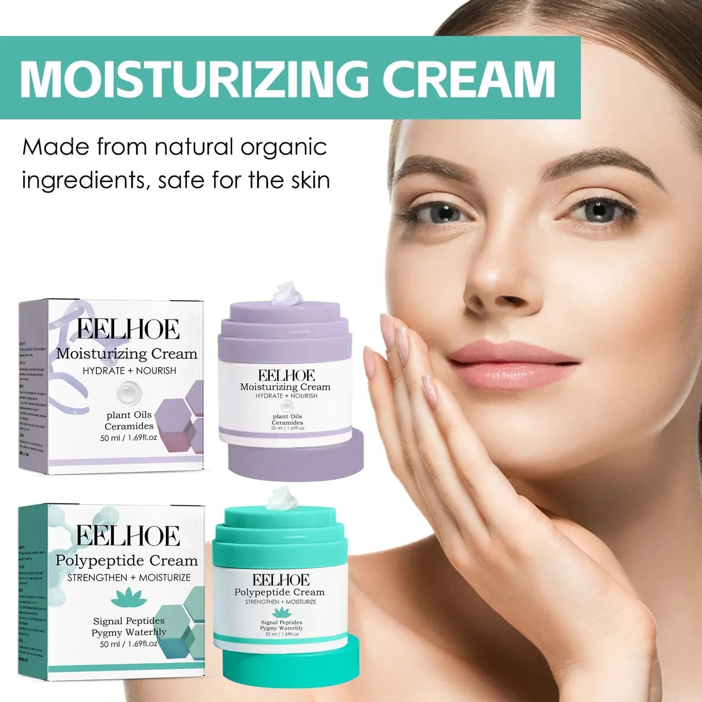 Coffret Soin Visage EELHOE – Crème Protini, Lala Retro, Huile Marula & Sérum Visage | Routine Complète Anti-Âge & Hydratation🚚 Livraison rapide FelizShop