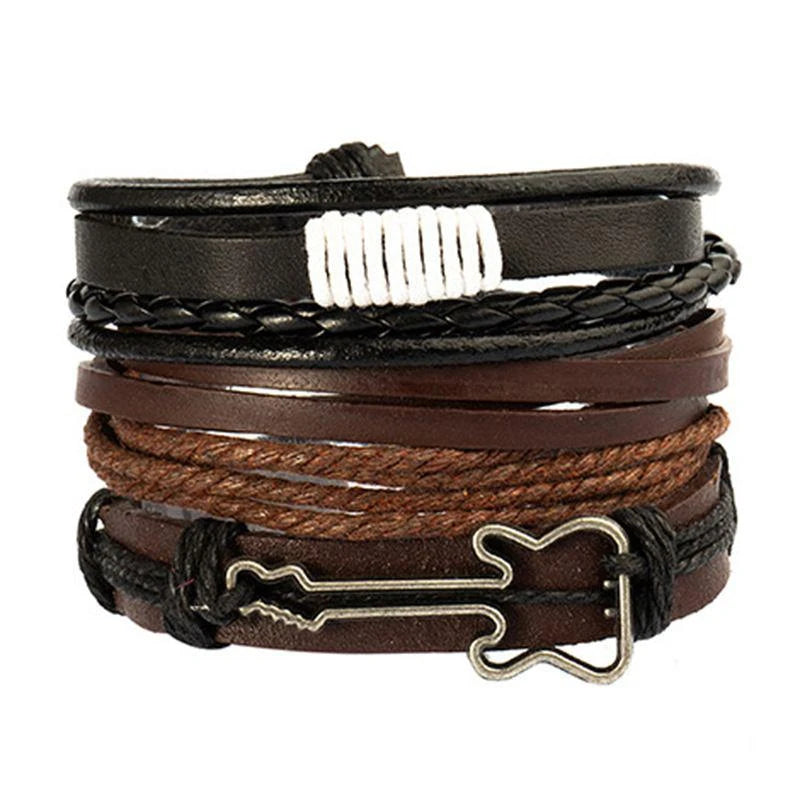 06 2024 Leather Braided Bracelet For Men 🚚 Livraison rapide en 8 à 12 jours ouvrés depuis la France FelizShop
