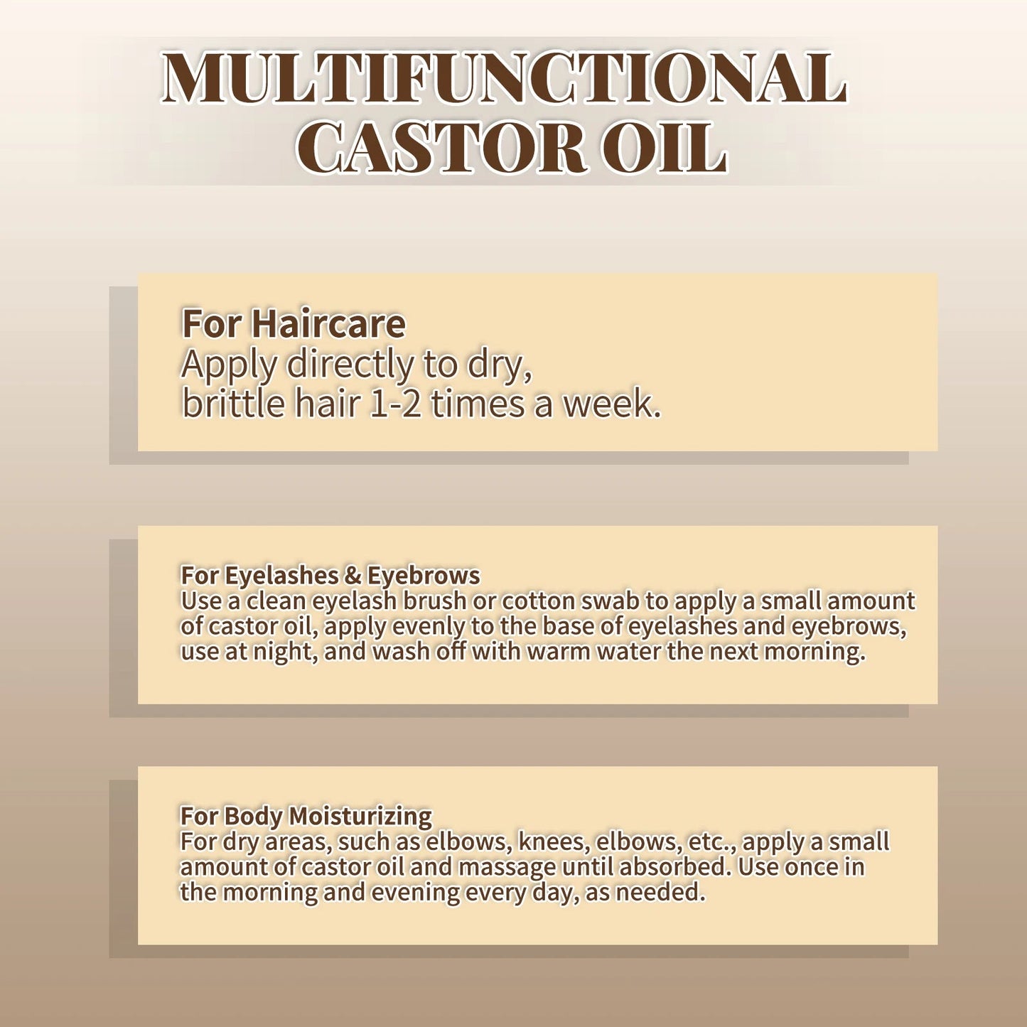Huile de Ricin Naturelle YILEST 200ml – Soin Multi-Usages pour Cheveux, Cils, Sourcils & Peau🚚 Livraison rapide en 8 à 12 jours ouvrés depuis la France FelizShop