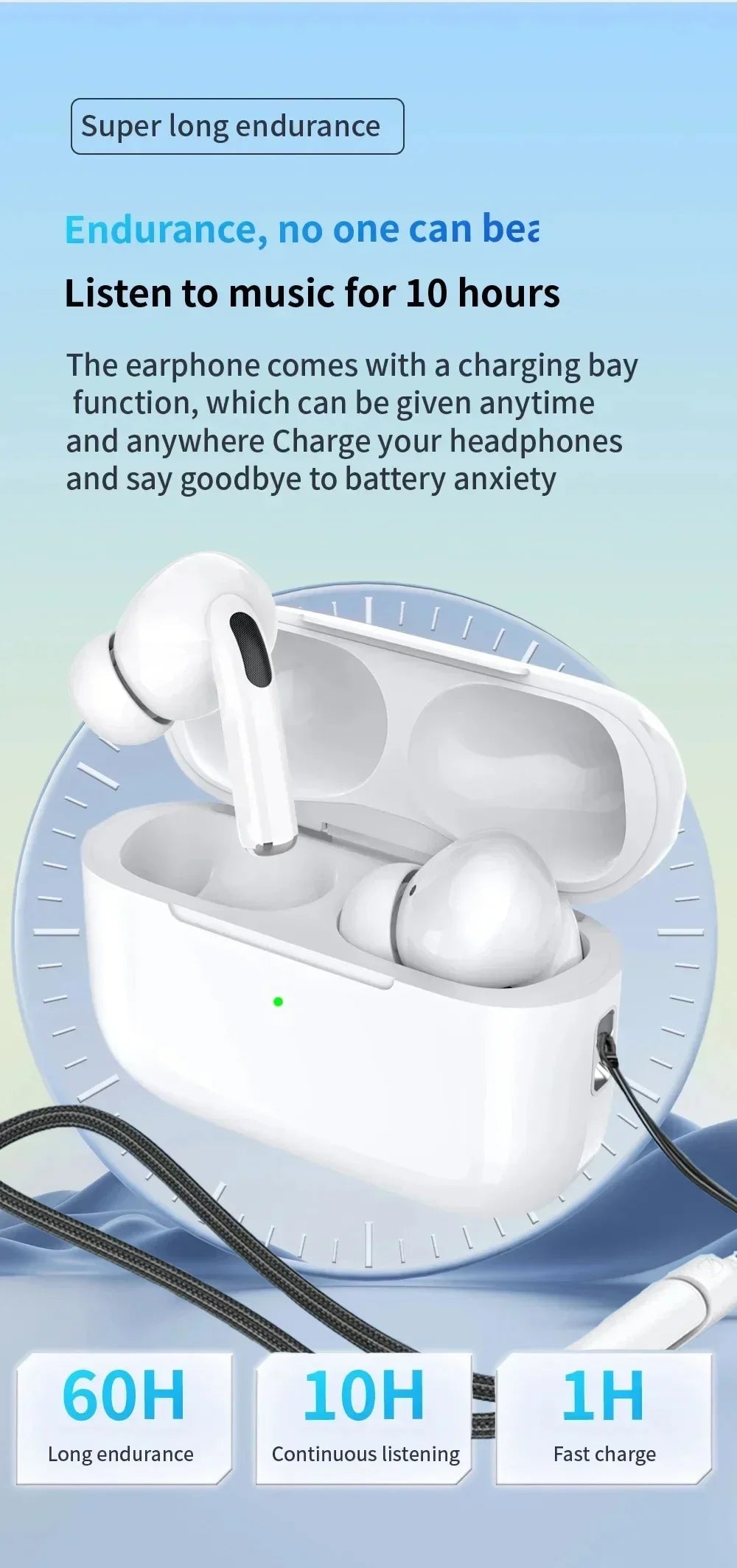 Air Pro True Wireless Bluetooth Earphones Headphones Bin Lanyard HiFi Sound Low Latency Noise Reduction Earbuds for IOS Android FelizShop