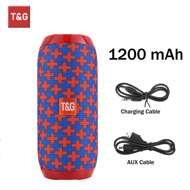 Enceinte Bluetooth Portable T&G TG117 – Haut-parleur Étanche TWS, Son Stéréo Surround, Support Carte TF et Radio FM, Idéal pour l’Extérieur 🚚 Livraison rapide en 8 à 12 jours ouvrés depuis la France ou nos entre FelizShop