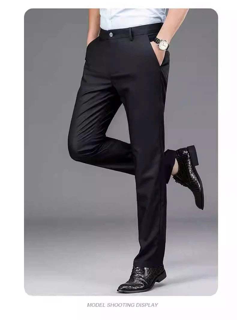 Pantalon Homme Stretch Noir – Style Smart Casual | Bureau & Quotidien
Tailles : 30 à 38 (EU)
Matière : tissu stretch confortable, séchage rapide
Coupe : droite, ajustée sans être trop serrée
Saison : printemps et aut FelizShop