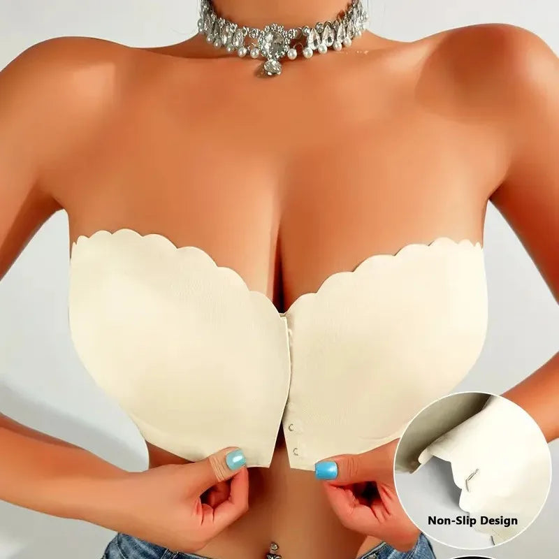 Soutien-gorge sans armature à fermeture frontale – Lisse, respirant, confortable – Couleur unie – Effet push-up, invisible sans traces
🚚 Livraison rapide en 8 à 12 jours ouvrés depuis la France FelizShop