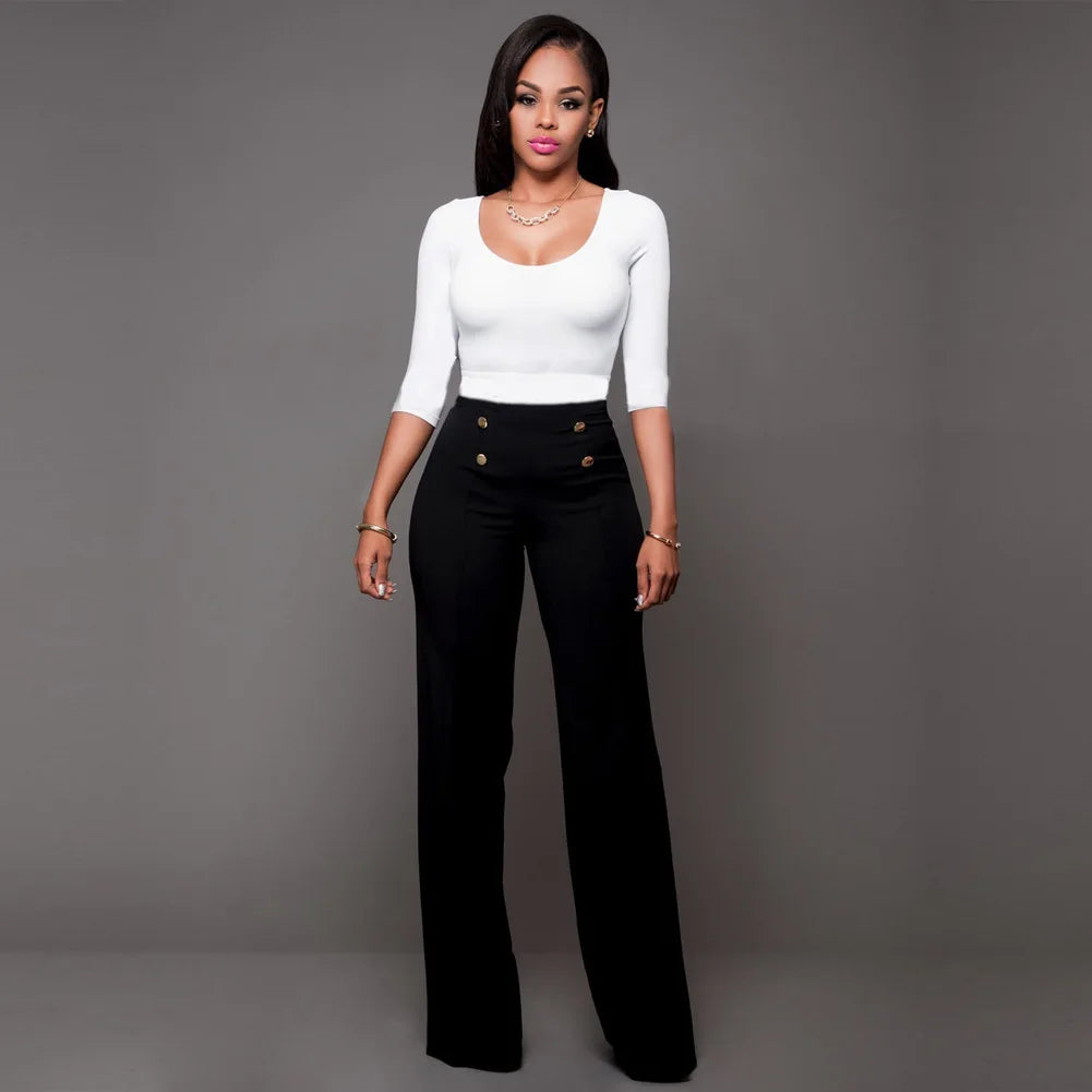 casual high waist long pants women office lady slim shirts & blouses wild pantalones clothing elegant Button straight leg pants
🚚Livraison gratuite rapide et sécurisé FR FelizShop