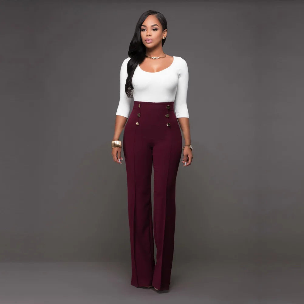 casual high waist long pants women office lady slim shirts & blouses wild pantalones clothing elegant Button straight leg pants
🚚Livraison gratuite rapide et sécurisé FR FelizShop