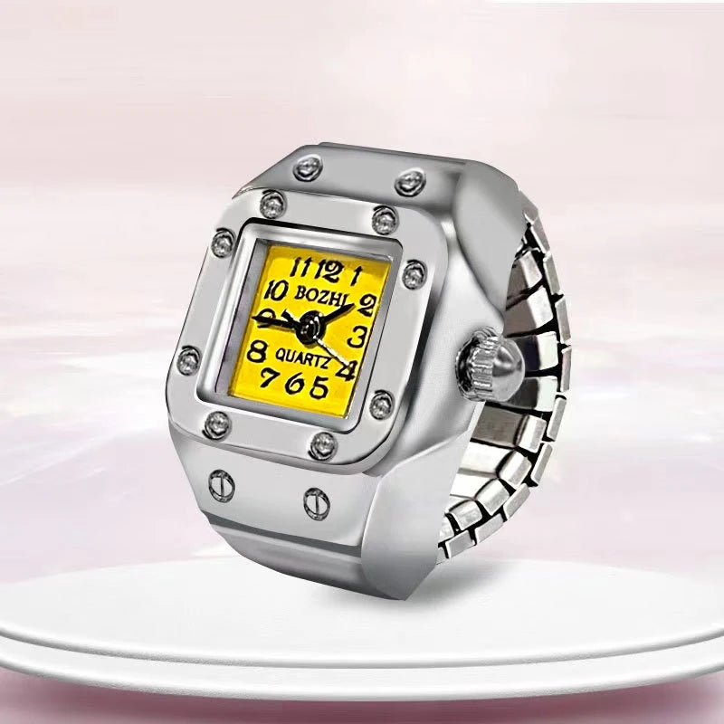 Bague Montre Rétro Punk – Anneau Quartz Vintage avec Chiffres Romains FelizShop