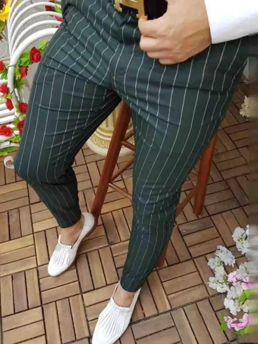 Pantalon Homme Business Décontracté | Style Rétro Imprimé | Coupe Droite Longue | Streetwear Élégant🚚Livraison rapide gratuite et sécurisée FelizShop