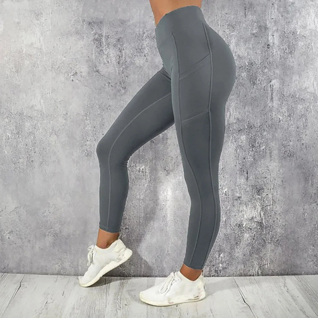 Leggings Fitness Femme – Taille Haute avec Poche | Gainant & Stretch
Tailles : S à XL
Matière : tissu stretch haute performance, doux et respirant
Coupe : taille haute, skinny, effet push-up pour galber les fesses
Utilisa FelizShop