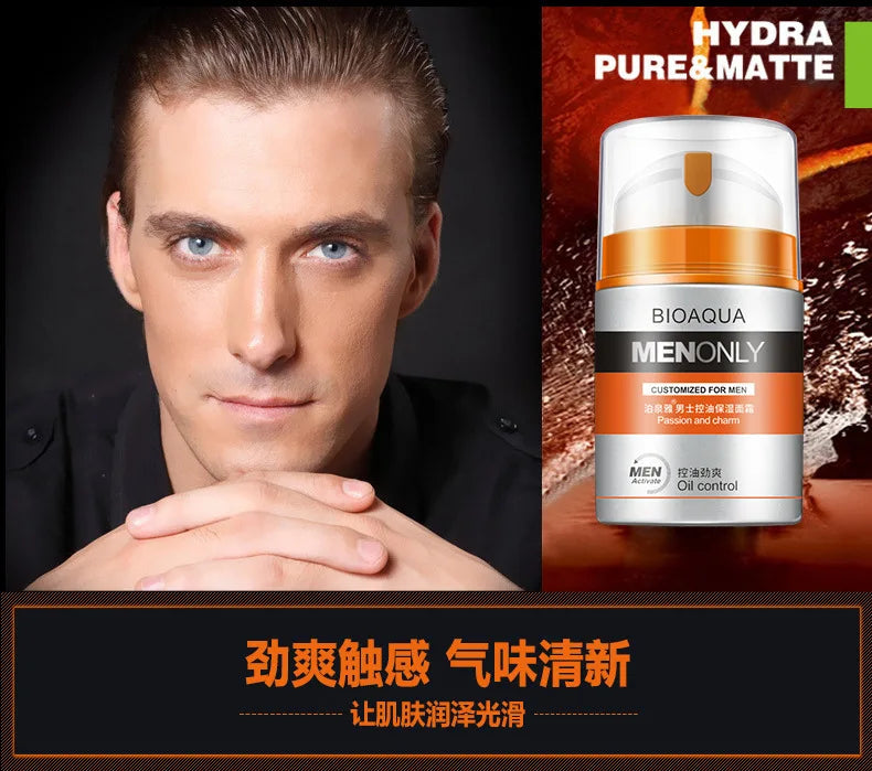 BIOAQUA Crème Hydratante Homme – Soin Visage Jour 50g | Anti-brillance, Raffermissante & Hydratation Intense🚚 Livraison rapide en France FelizShop