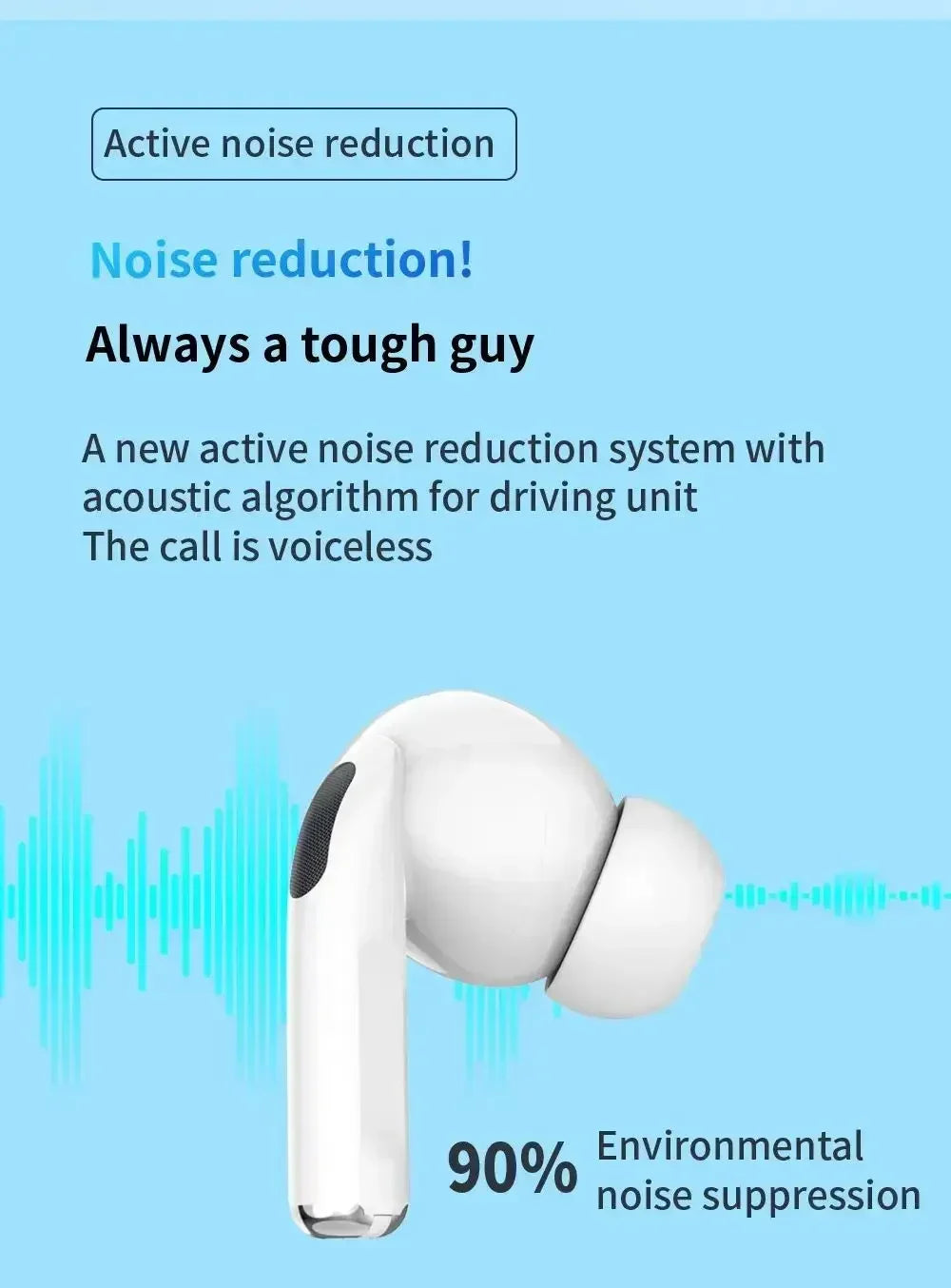 Air Pro True Wireless Bluetooth Earphones Headphones Bin Lanyard HiFi Sound Low Latency Noise Reduction Earbuds for IOS Android FelizShop