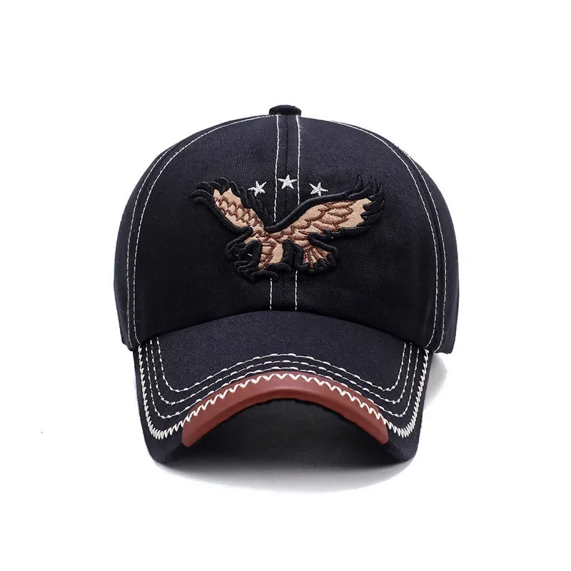 Casquette baseball homme & femme quatre saisons — Broderie aigle — Style coréen tendance — Casquette couple décontractée anti-UV🚚 Livraison rapide FelizShop