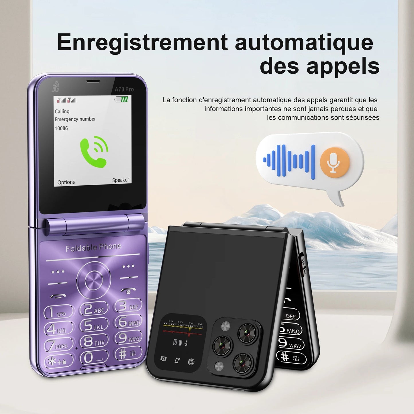 SERVO A70 PRO – Téléphone à Clapet 3G Double SIM avec Radio, Flash & Plus !
🚚Livraison gratuite rapide et sécurisé FR - FelizShop