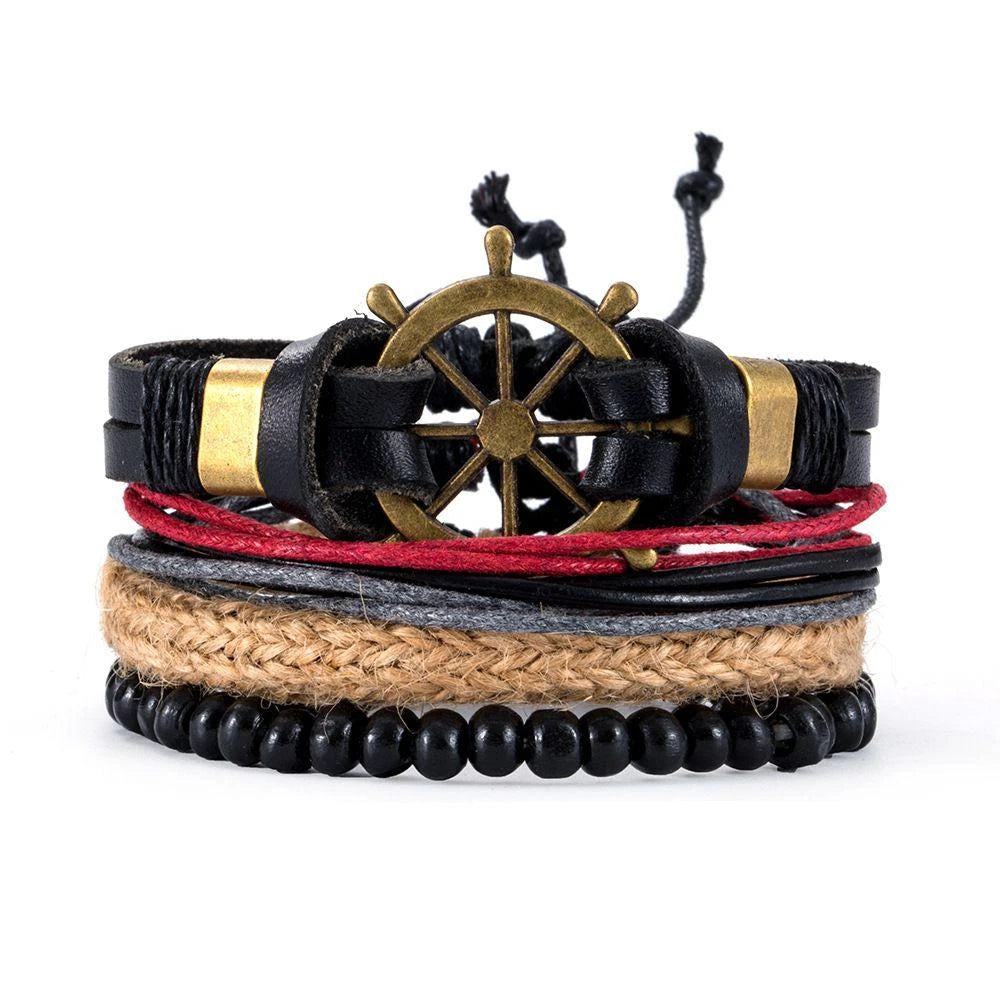 06 2024 Leather Braided Bracelet For Men 🚚 Livraison rapide en 8 à 12 jours ouvrés depuis la France FelizShop