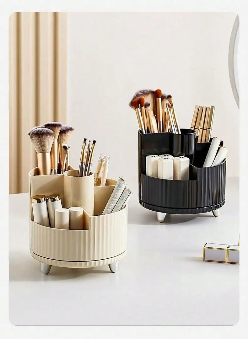 Organisateur de Maquillage Rotatif – Grande Capacité & Support Pinceaux – Rangement Élégant pour Coiffeuse🚚 Livraison rapide en 8 à 12 jours ouvrés depuis la France FelizShop