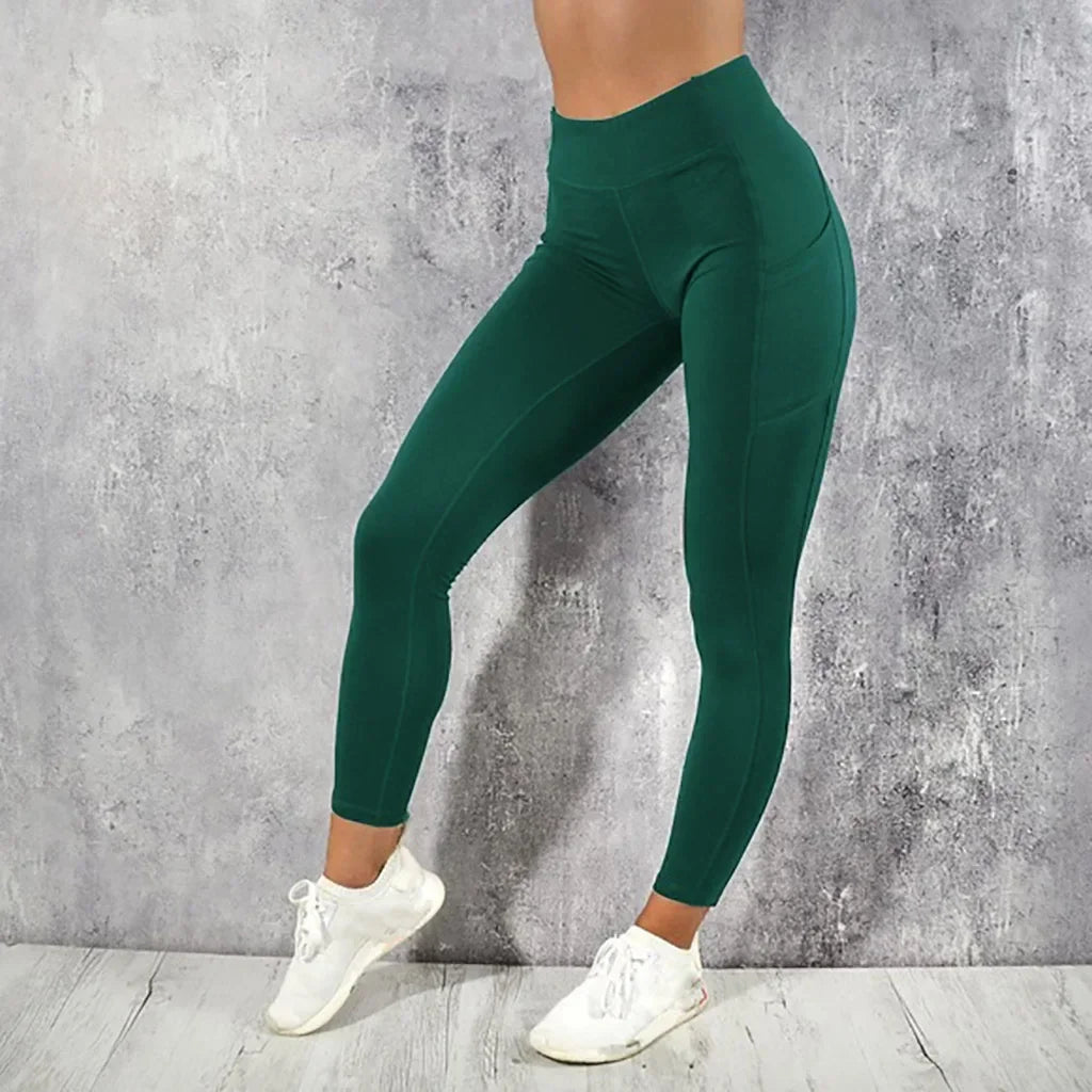 Leggings Fitness Femme – Taille Haute avec Poche | Gainant & Stretch
Tailles : S à XL
Matière : tissu stretch haute performance, doux et respirant
Coupe : taille haute, skinny, effet push-up pour galber les fesses
Utilisa FelizShop