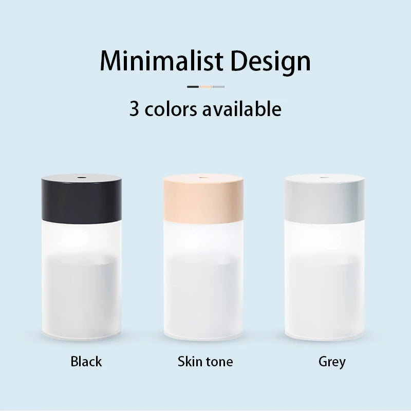 260ML USB Ultrasonic Air Humidifier LED Lamp Mini Essential Oil Diffuser Car Purifier Aroma Anion Mist Maker With Romantic Light (🚚 Livraison rapide en 8 à 12 jours ouvrés depuis la France FelizShop