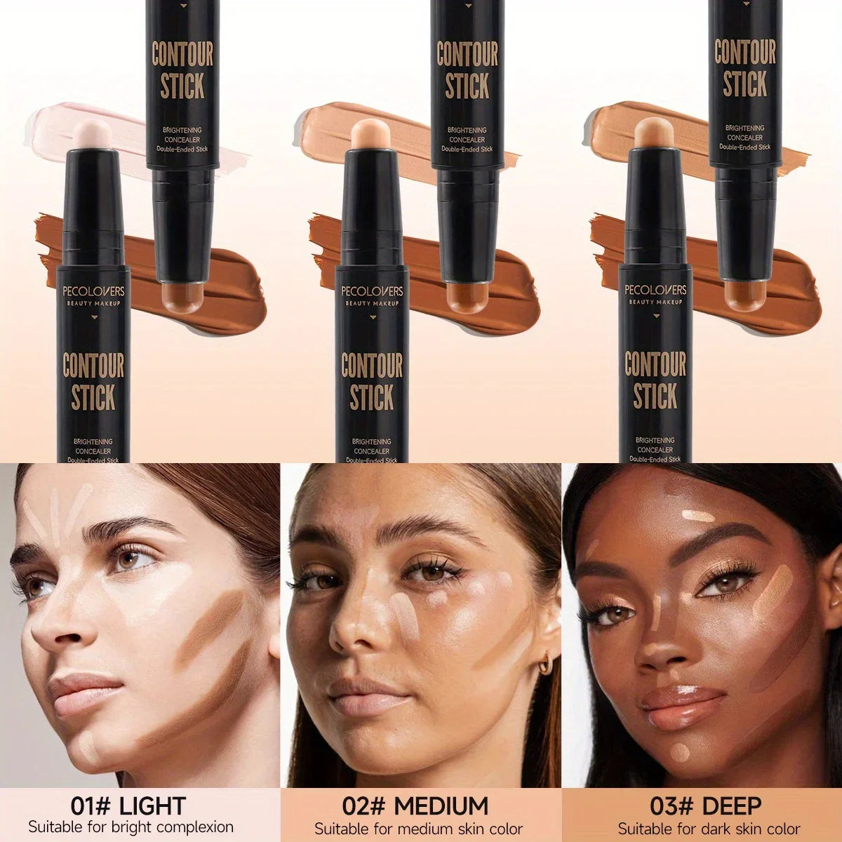 Stylo enlumineur double embout – Maquillage visage liquide waterproof – Contouring, fond de teint, correcteur – Crayon cosmétique 🚚 Livraison rapide en 8 à 12 jours ouvrés depuis la France FelizShop