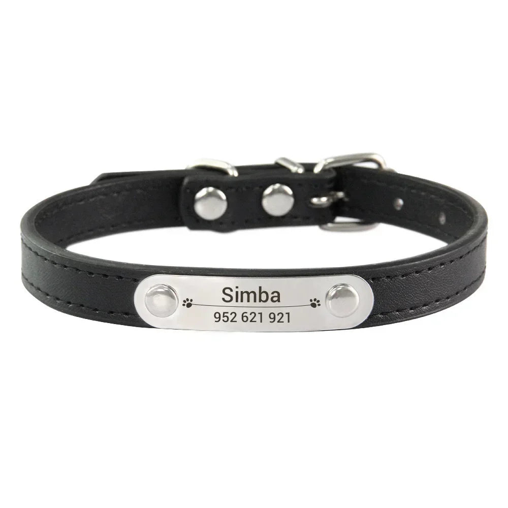 Collier Personnalisé pour Chien & Chat – Gravure Nom + Anti-Perte – Simili Cuir Rose (Taille S à L) 🚚 Livraison rapide en 8 à 12 jours ouvrés depuis la France FelizShop