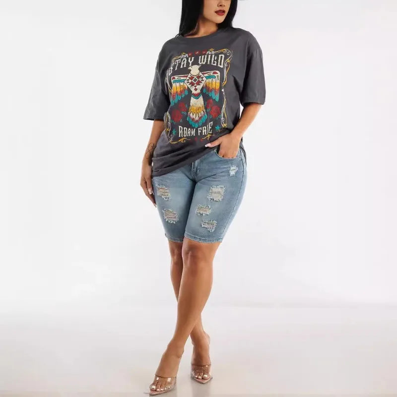 Short en Jean Femme – Taille Haute, Effet Push-Up, Tissu Élastique, Coupe Slim Déchirée, Look Mode & Féminin🚚 Livraison rapide en 8 à 12 jours ouvrés depuis la France FelizShop