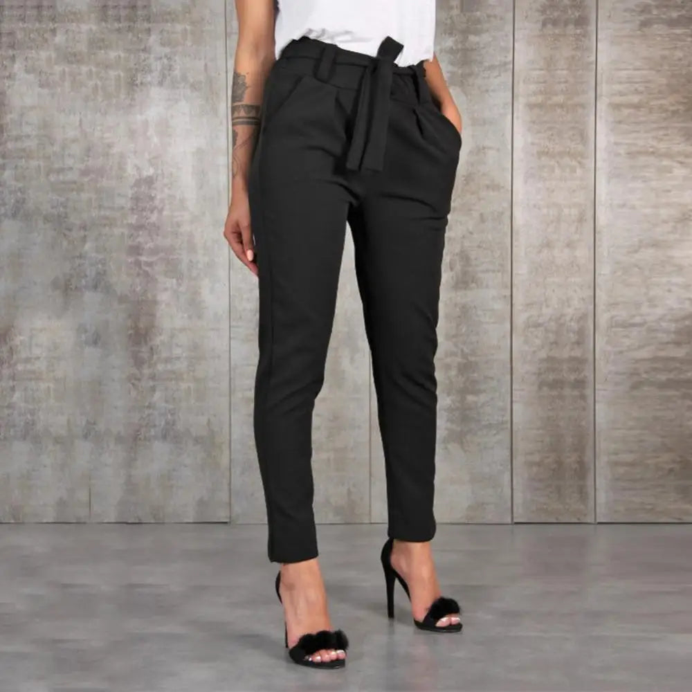 Pantalon femme 2024 – Pantalon slim décontracté en chiffon léger, taille haute, idéal pour le printemps, l’été et l’automne. Disponible en noir, kaki et vert.🚚Livraison gratuite rapide et sécurisé FR FelizShop