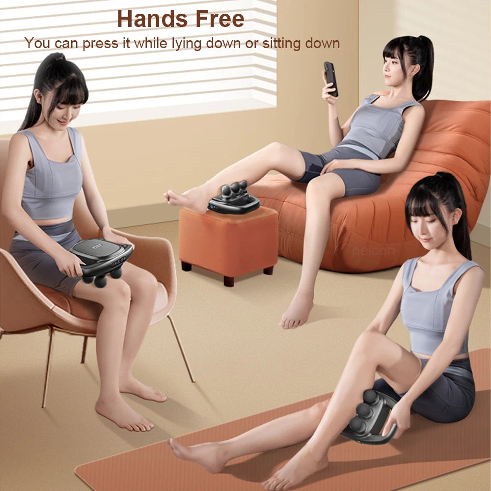 Pistolet de massage fascia haute fréquence — Appareil de massage musculaire dos et taille, 6 têtes interchangeables — Massage professionnel pour le corps et les épaules🚚 Livraison rapide en 8 à 12 jours ouvrés dep FelizShop