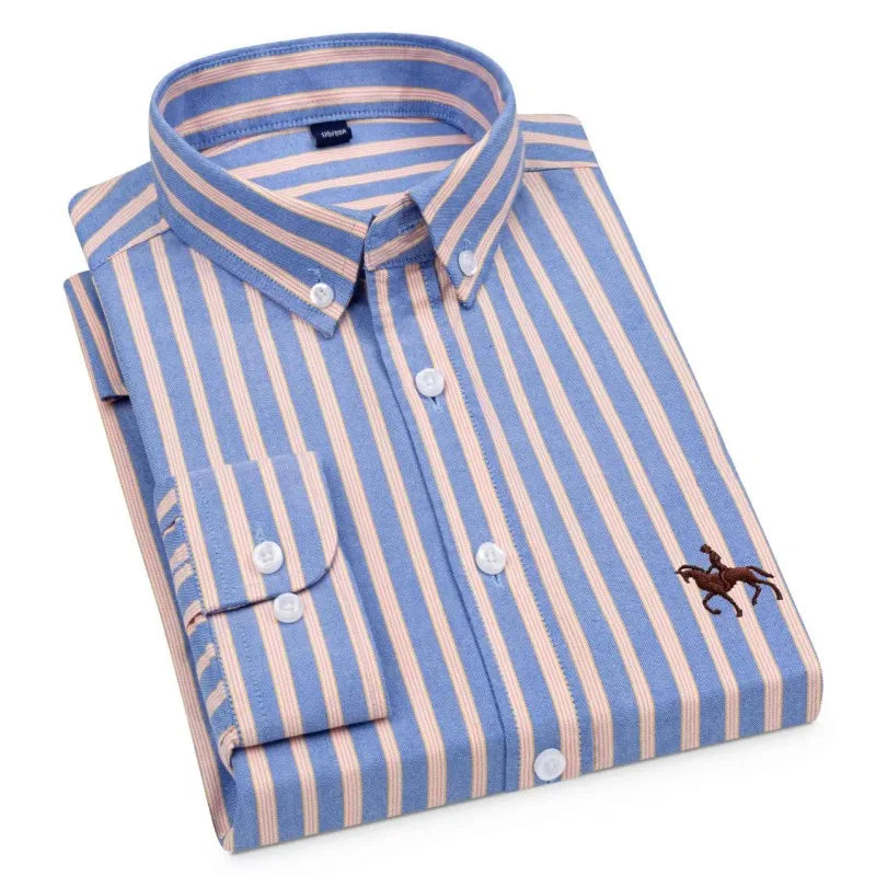 Chemise Homme Grande Taille S-7XL – 100% Coton Oxford, Manches Longues, Coupe Slim – Business & Casual FelizShop