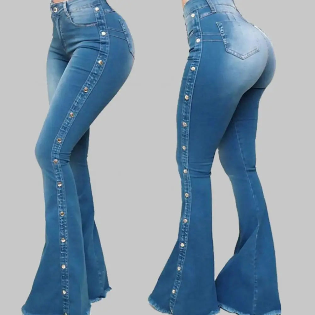 Mid Waisted Stretch Flare Jeans Women Denim Pants Wide Leg Butt-lifted Casual Korean Style Skinny Bell Bottom Pocket Trousers
🚚Livraison gratuite rapide et sécurisé FR FelizShop