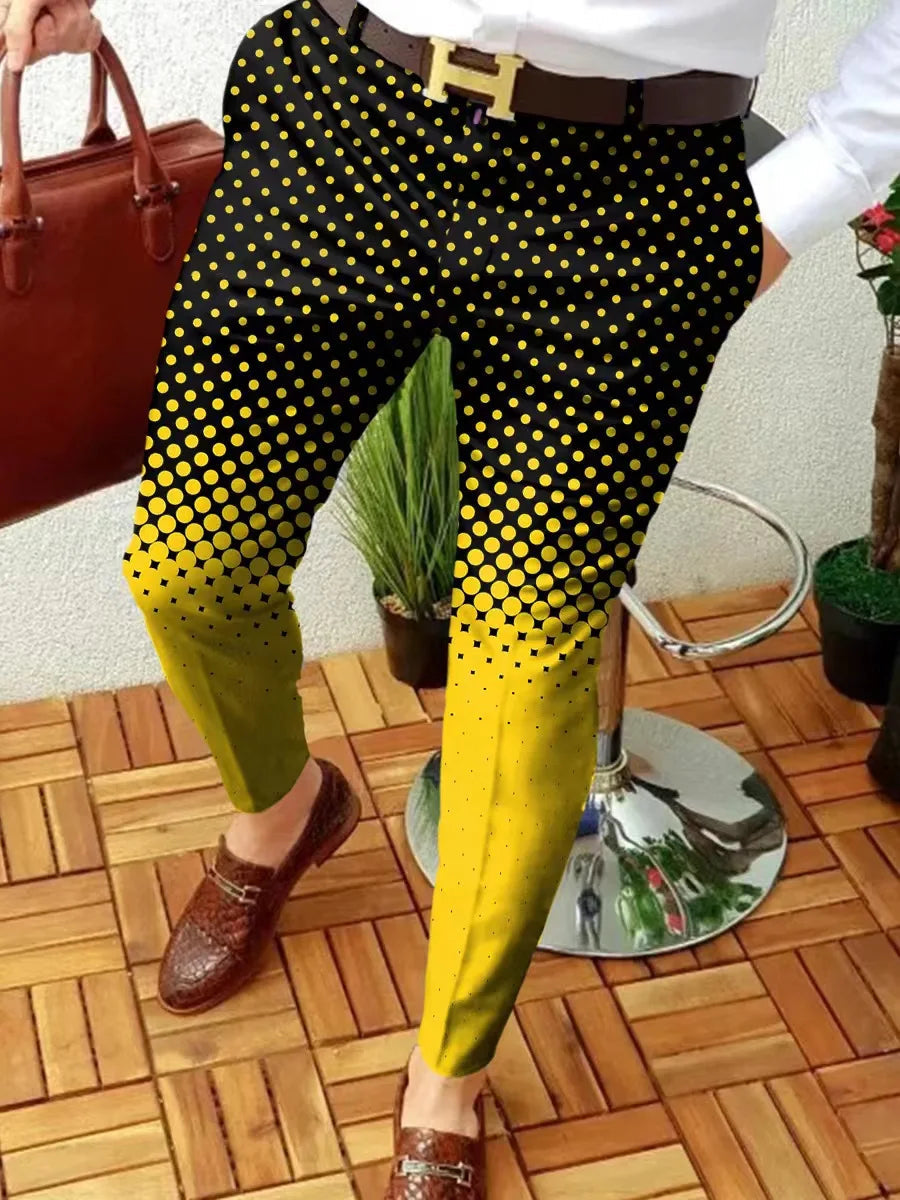 Pantalon Homme Business Décontracté | Style Rétro Imprimé | Coupe Droite Longue | Streetwear Élégant🚚Livraison rapide gratuite et sécurisée FelizShop