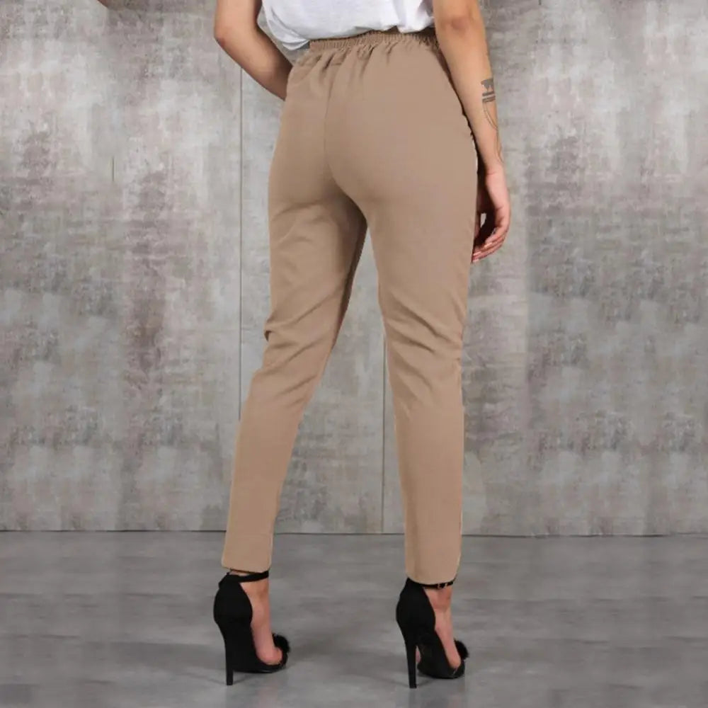 Pantalon femme 2024 – Pantalon slim décontracté en chiffon léger, taille haute, idéal pour le printemps, l’été et l’automne. Disponible en noir, kaki et vert.🚚Livraison gratuite rapide et sécurisé FR FelizShop